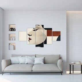 Obraz - Kobieta z profilu (125x70 cm)