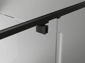 Mexen Exo drzwi prysznicowe uchylne 155 cm, transparent, czarne - 819-155-000-70-00