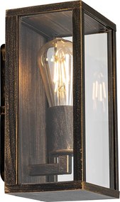 Lampa ścienna w stylu vintage antyczne złoto 26 cm IP44 - Charlois