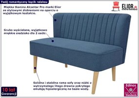 Romantyczna sofa Shelly - niebieska