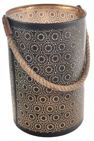 In Decor Świecznik metalowy Dot czarny, 20 x 20 x 30 cm, M