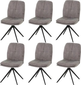 Krzesło do jadalni MCW-M68 (zestaw 6 sztuk),  szare