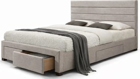 Beżowe łóżko z szufladami T3-K29