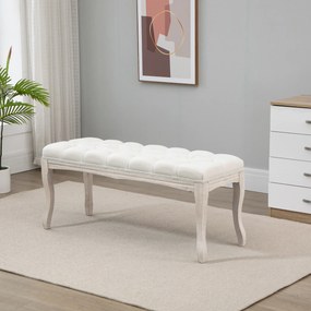 HOMCOM Ławka tapicerowana, 110 cm x 38 cm x 49 cm