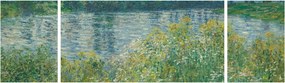 Obraz - Claude Monet, Banks of the Seine, reprodukcje (170x50 cm)