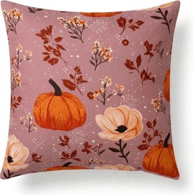 Poszewka na poduszkę z mikrofibry PUMPKINS ROSAVIE 45x45 cm, brudny róż
