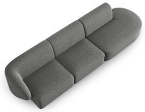 Szara sofa z tkaniny szenilowej lewostronna 311 cm Paolo – Milo Casa