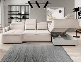 Narożnik MURILLO XL z elektryczną regulacją siedziska Prawostronny w tkaninie VOUGE 01 WERSAL