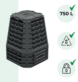 Prosperplast Kompostownik EVOGREEN VARIO, 750 l, czarny
