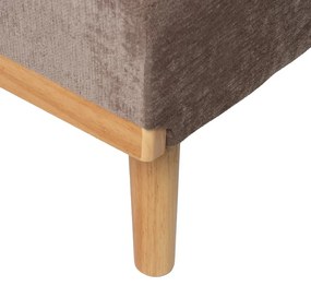 Brązowa rozkładana sofa z tkaniny szenilowej 178 cm – Ixia