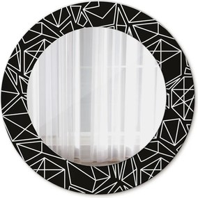 Lustro dekoracyjne okrągłe Geometryczny wzór