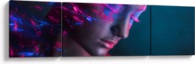 Błyszczący obraz kobiety (170x50 cm)