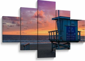Obraz z plaży Santa Monica (125x70 cm)