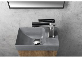 Szara betonowa umywalka 31x17 cm Piccolino – Sapho