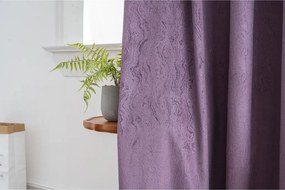 Zasłona zaciemniająca DUNES VELVET 140x250 cm, fioletowy Zawieszanie: Metalowe pierścienie