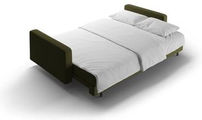 Zielona rozkładana sofa ze schowkiem 222 cm Bali – Cosmopolitan Design