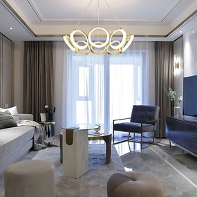 LAMPA WISZĄCA LED APP1800-CP ZŁOTA SZCZOTKOWANA
