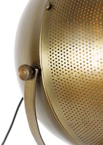 Industrialna lampa podłogowa brązowa z drewnem regulowanym - HaichaPrzemysłowy Oswietlenie wewnetrzne