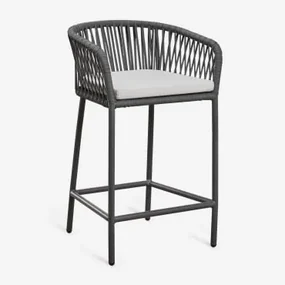 Zestaw 4 Taboretów Ogrodowych Arhiza Grafitowa Szarość & ↑65 Cm - Sklum