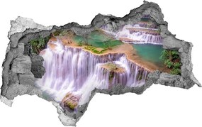 Dziura 3d w ścianie naklejka Tajlandia wodospad