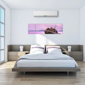 Obraz kamienia w morzu (170x50 cm)