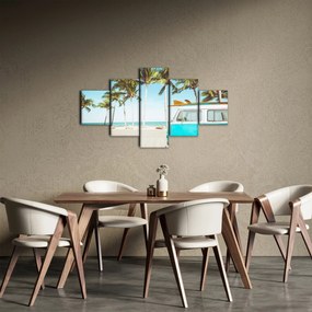 Obraz - Vintage van na plaży (125x70 cm)