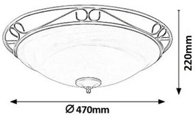 Rabalux 3723 lampa ścienna Athen, śr. 47 cm