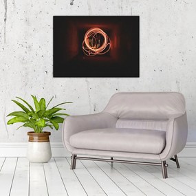 Obraz na szkle - linie w tunelu (70x50 cm)