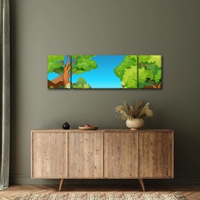 Obraz  - Wesołe żaby (170x50 cm)