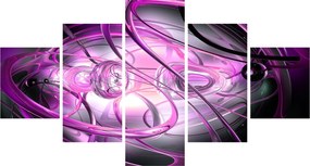 Obraz pięknej fioletowej abstrakcji (125x70 cm)