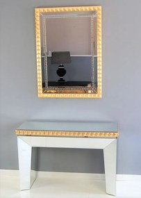 Lustrzana konsola z lustrem w komplecie, styl modernistyczny.