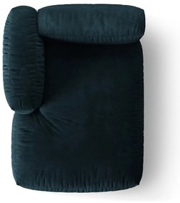Ciemnoniebieski aksamitny moduł sofy (lewostronny) Martina – Micadoni