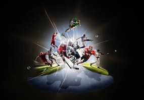 Fototapeta - Sportowcy (196x136 cm)
