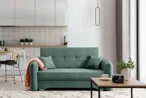 Sofa rozkładana z funkcją spania LAINE zielona ELTAP