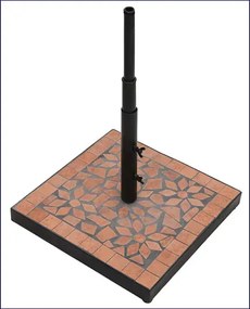 Zdobiona ceramiczna podstawa do parasola terakota F0-S08