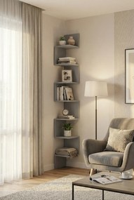 Szara Narożna Półka Na Książki A9-K23