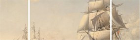 Obraz - Fitz Henry Lane, The United States Frigate President Engaging the British Squadron, reprodukcje (170x50 cm)