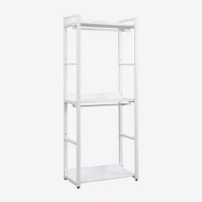 Otwarta Szafa Z Stali I Mdf Ariaster Biała - Sklum