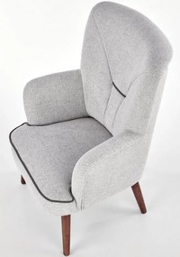 Fotel wypoczynkowy na drewnianych nogach Bishop