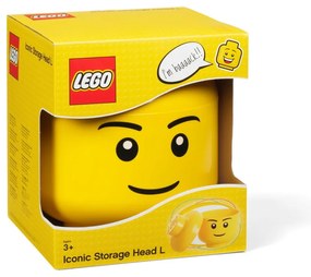 Mały pojemnik w kształcie głowy LEGO® Boy, Ø 16,3 cm