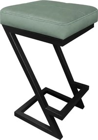 Hoker ZETA krzesło barowe Loft podstawa metalowa : Kolor Stelaża - Czarny , Kolor tkaniny - EKO-SKÓRA - 7D, Typ tkaniny - Eko-skóra