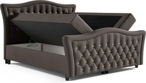 Bordowe łóżko pikowane w stylu glamour 5 rozmiarów Z8-D43