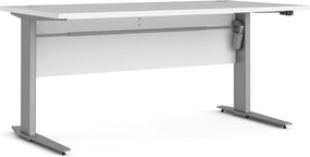 Biurko z regulacją wysokości Prima biały 150 szare nogi