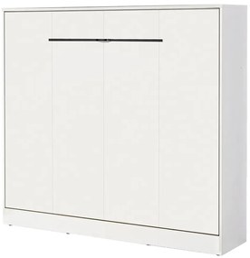 Bialy poziomy tapczan z półką 160x200 C6-L14