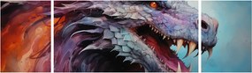 Obraz - Ilustracja przedstawiająca smoka (170x50 cm)