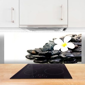 Panel nad blat kuchenny Harmonia Zen: Kwiaty i Skała