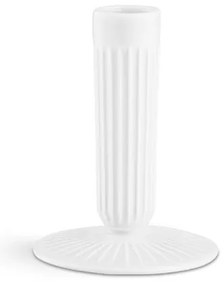 Biały kamionkowy świecznik Kähler Design Hammershoi, wys. 12 cm