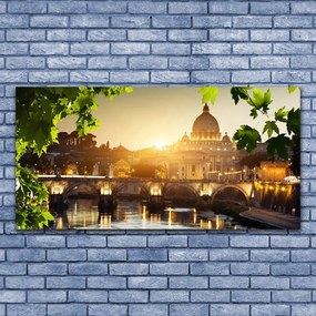 Zdjęcie na płótnie Nowoczesny Most nad Rzeką