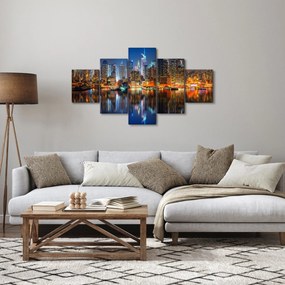 Obraz Manhattanu w nocy (125x70 cm)