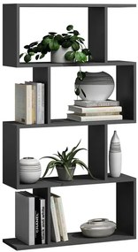 Otwarty regał stojący czarny D8-S70